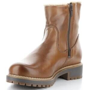 NEW BOS. & CO. women's calib faux fur boots in rich tan